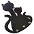 Porta Chaves Decoração Casa Gatos Cat Felinos MDF Preto 6mm - Imagem 3