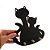 Porta Chaves Decoração Casa Gatos Cat Felinos MDF Preto 6mm - Imagem 2