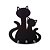 Porta Chaves Decoração Casa Gatos Cat Felinos MDF Preto 6mm - Imagem 1