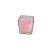 Vela Castiçal vidro 5cm - Quadrada Rosa - Imagem 1