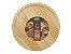 Tabua de madeira redonda 24cm p/ cozinha carnes churrasco - Imagem 2