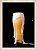 Quadro Decorativo copo cerveja com Moldura e Vidro - Imagem 1