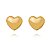 Brinco de Coração Liso Banhado a Ouro 18k - Imagem 1