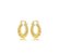 Brinco Argola Texturizada Banho de Ouro 18k - Imagem 1