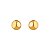 Brinco Bola Lisa Banho de Ouro 10mm 18k - Imagem 1