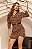 Vestido Manga Longa Animal Print - Imagem 2