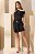 Vestido Curto Jersey Detalhe Frente Metal com Pedra - Imagem 3