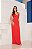 Vestido Longo Crepe Frente Unica com Renda - Imagem 4