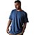 Camiseta Streetwear Azul Genuíno Lisa - Imagem 1