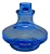 VASO DE NARGUILE PEQUENO PREMIUM - AZUL C/ DOURADO - Imagem 1