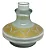 VASO DE NARGUILE PEQUENO PREMIUM  - BRANCO C/ DOURADO - Imagem 1