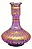 VASO DE NARGUILE GRANDE 30CM - ROSÊ C/ DOURADO - Imagem 1