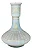 VASO DE NARGUILE GRANDE 30CM - BRANCO C/ DOURADO - Imagem 1
