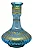 VASO DE NARGUILE GRANDE 30CM - AZUL BEBE C/ DOURADO - Imagem 1
