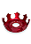 Prato Coroa Love King Pequeno - Vermelho - Imagem 1