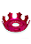 Prato Coroa Love King Pequeno - Rosa Pink - Imagem 1