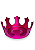 Prato Coroa Love King Grande - Rosa Pink - Imagem 1