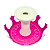 Narguile Triton Completo Coroa Rosa Pink + Abafador - Imagem 4