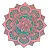Tapete Mandala The Moors - Rosa C/ Azul - Imagem 1