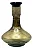 VASO DE NARGUILE GRANDE 30CM - FUMÊ E DOURADO - Imagem 1