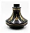 Vaso Narguile Pequeno Aladin Reforçado Preto e Dourado - Imagem 1