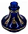 Vaso Narguile Pequeno Aladin Reforçado Azul Escuro - Imagem 3