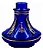 Vaso Narguile Pequeno Aladin Reforçado Azul Escuro - Imagem 1