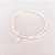 Pulseira Seda 2 Nós Cor Off White  c/ Pingente Pérola - Imagem 1