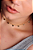 Colar Choker bolinha e pingentes de coração com 35cm + 8 cm extensor - Imagem 1