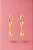 Brinco Argola com Ponto de Luz Rosa Banhado a Ouro 18K – Delicado e Elegante - Imagem 3