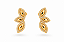 Brinco Folhas Cravejadas – Banho de Ouro 18K - Imagem 3