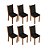 Kit 6 Cadeiras 4291 Rustic/Preto - Imagem 1