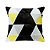 Kit 4 capas Almofada Suede 40x40 Amarela Geometrica Velvet - Imagem 3