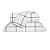 Cobre leito Queen Grid 160 Fios Classic 3Pç Preto e Branco - Imagem 1