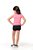 Conjunto 4 a 16  Blusa Fitness Neon em poliamida e Short em Moletinho Silk CRUSH - COR PINK e PRETO - Imagem 7