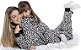 Pijama em tecido MEGA SOFT flanelado com ZIPER e punhos na perna e nas manga- COR PRETO ONÇA - Imagem 3