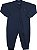 Pijama tamanhos P ao 16 em moletom flanelado com punhos - COR AZUL MARINHO - Imagem 2