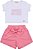 CONJUNTO INFANTIL MENINA CHECK ME OUT VISCOSE ROSA - Imagem 2