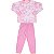 PIJAMA INFANTIL MENINA PARTY SLIM SOFT ROSA - Imagem 1