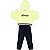 CONJUNTO INFANTIL MENINA LOVE MOLETOM AMARELO NEON - Imagem 2