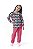 PIJAMA INFANTIL MENINA CORAÇÕES SOFT PINK/PRETO - Imagem 1