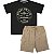 CONJUNTO INFANTIL MENINO MIAMI BEACH BOLSO CARGO PRETO - Imagem 1