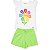 CONJUNTO INFANTIL MENINA FLOR ALGODÃO VERDE - Imagem 2