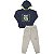 CONJUNTO INFANTIL MENINO RUN MOLETOM MARINHO - Imagem 1