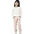 BLUSA INFANTIL MENINA TRICOT LOSANGO CRU - Imagem 2