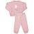 CONJUNTO INFANTIL MENINA BALÃO DE CORAÇÃO MOLETOM ROSA CLARO - Imagem 1