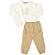 CONJUNTO INFANTIL MENINA LOVE ESTRELA MOLETOM CRÚ - Imagem 1