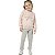 CONJUNTO INFANTIL MENINA LAÇO 3D MOLETOM ROSE - Imagem 1