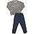 CONJUNTO INFANTIL MENINO ATHLETICS MOLETOM CINZA - Imagem 2