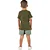 Conjunto infantil menino estampado algodão verde militar - Imagem 3